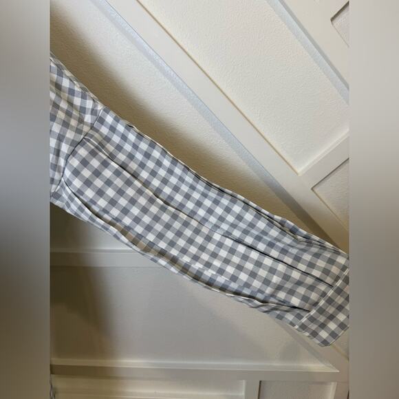 NWT English Factory Grey And White Gingham Checkered Balloon Sleeve Jacket Sz L - Picture 6 of 11